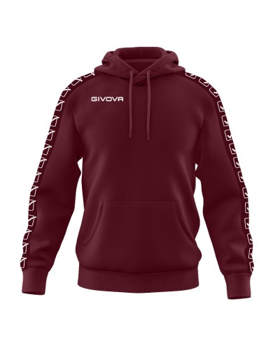 Felpa con Cappuccio Givova Terry Band BA014 Cotone Unisex Granata BA0140008 Felpa con Cappuccio Givova Terry Band BA014 Cotone Unisex Granata BA0140008