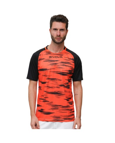 Maglia da Calcio Givova Pixel MA035 Padel Tennis Arancio Nero MA0351110 Maglia da Calcio Givova Pixel MA035 Padel Tennis Arancio Nero MA0351110