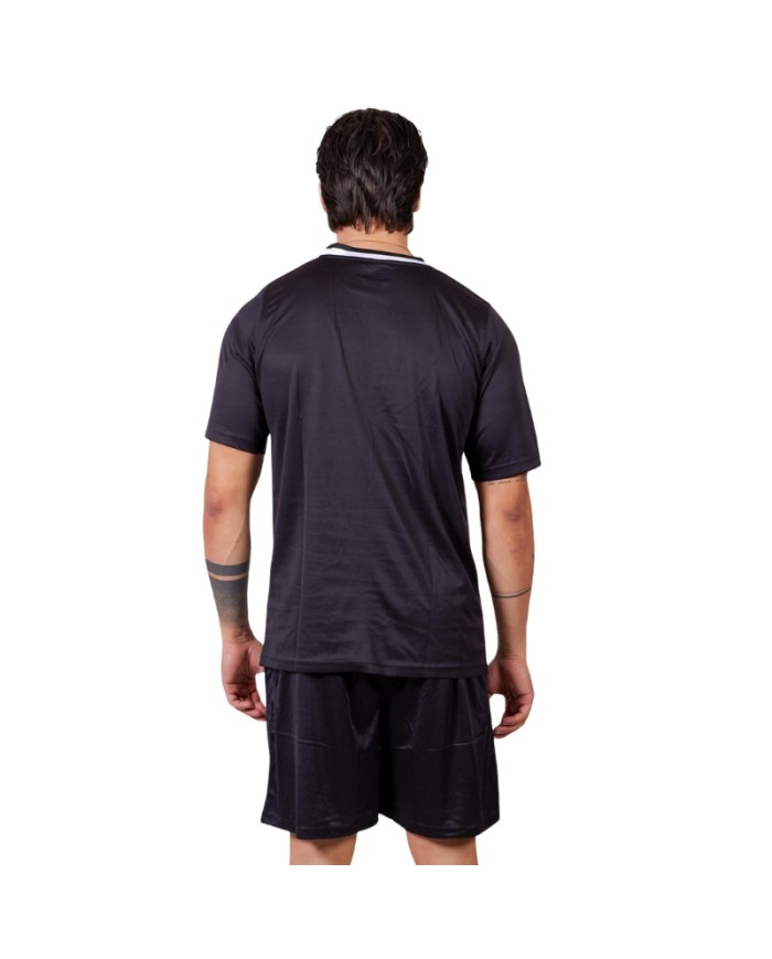 Maglia GRAFITE INTERLOCK Givova MA040 Calcio Tennis Padel Nero Bianco MA0401003