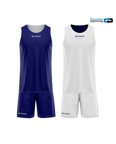 Completino da Basket Givova KIT REVERSE KITB06 Pallacanestro Reversibile Blu Bianco KITB06-0403 Completino da Basket Givova KIT REVERSE KITB06 Pallacanestro Reversibile Blu Bianco KITB06-0403