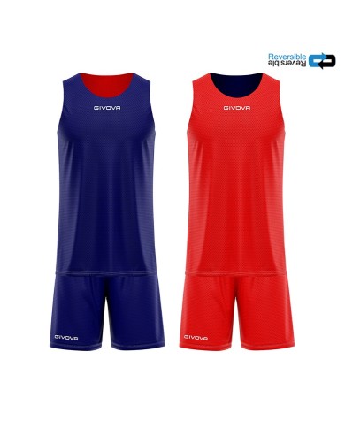 Completino da Basket Givova KIT REVERSE KITB06 Pallacanestro Reversibile Blu Rosso KITB06-0412 Completino da Basket Givova KIT REVERSE KITB06 Pallacanestro Reversibile Blu Rosso KITB06-0412