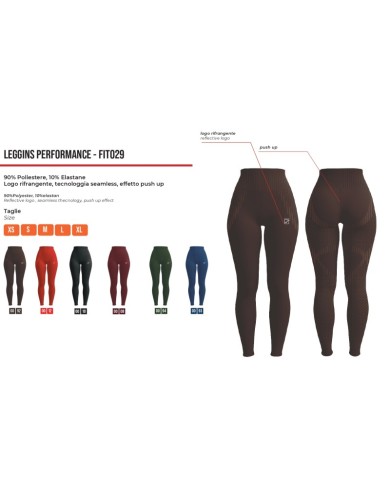 Leggings da Donna PERFORMANCE Givova FIT029 Rosso FIT0290012 Leggings da Donna PERFORMANCE Givova FIT029 Rosso FIT0290012