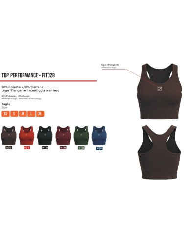 Top da Donna PERFORMANCE Givova FIT028 Granata FIT0280008