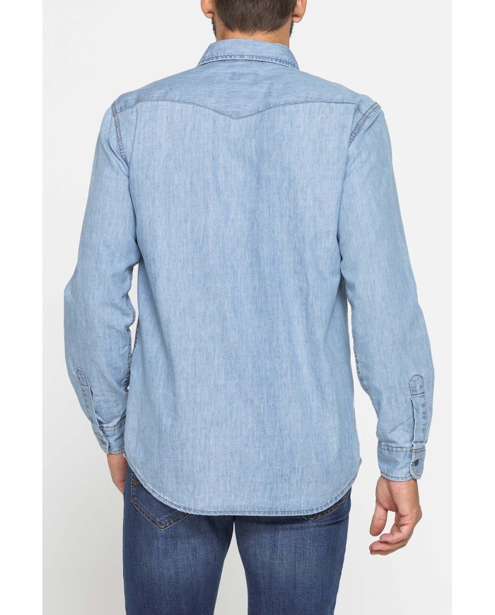 CAMICIA MODELLO WESTERN IN DENIM LEGGERO DA 7 oz.