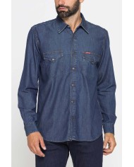 CAMICIA MODELLO WESTERN IN DENIM LEGGERO DA 7 oz.
