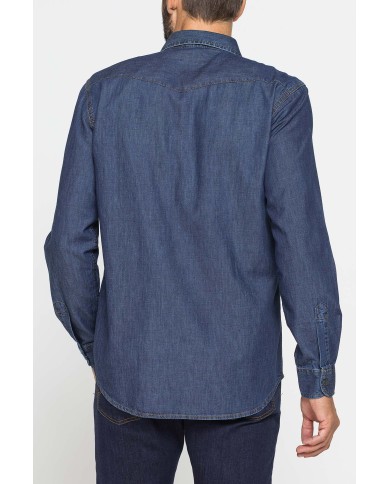CAMICIA MODELLO WESTERN IN DENIM LEGGERO DA 7 oz.