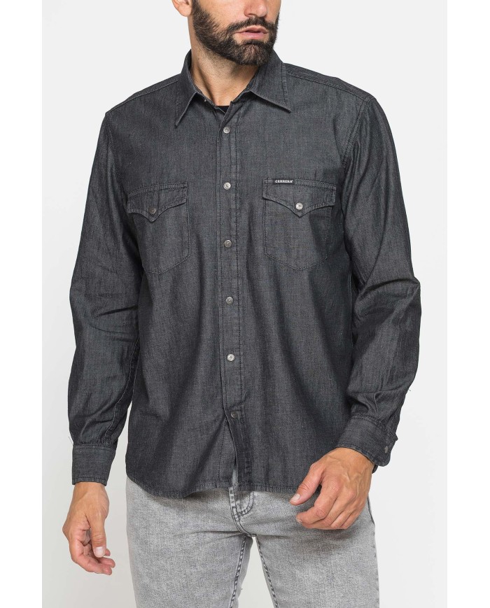 CAMICIA MODELLO WESTERN IN DENIM LEGGERO DA 7 oz.
