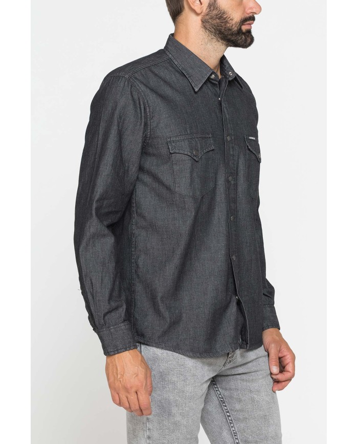 CAMICIA MODELLO WESTERN IN DENIM LEGGERO DA 7 oz.