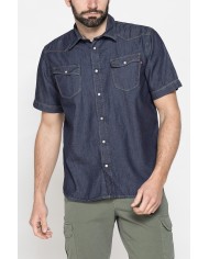 CAMICIA A MANICA CORTA IN DENIM LEGGERO