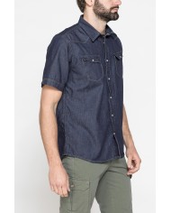 CAMICIA A MANICA CORTA IN DENIM LEGGERO