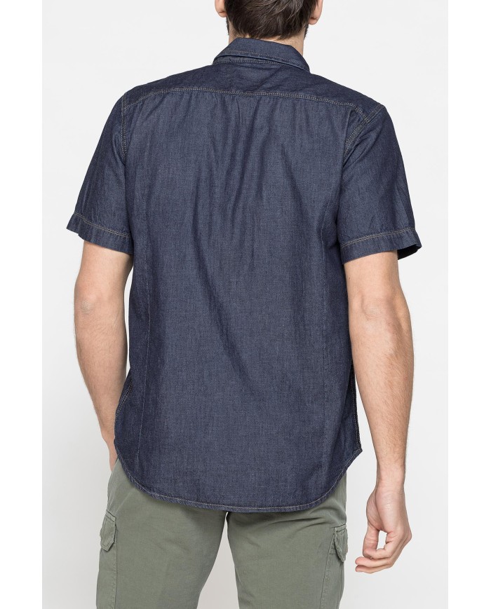 CAMICIA A MANICA CORTA IN DENIM LEGGERO