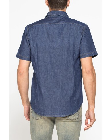 CAMICIA A MANICA CORTA IN DENIM LEGGERO