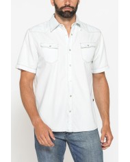 CAMICIA A MANICA CORTA IN DENIM LEGGERO