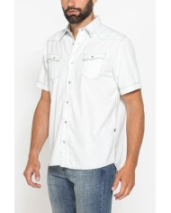 CAMICIA A MANICA CORTA IN DENIM LEGGERO