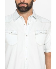 CAMICIA A MANICA CORTA IN DENIM LEGGERO