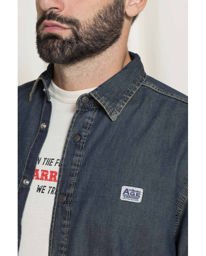 GIACCA CAMICIA IN DEMIN TRATTATO CARRERA REPLICA