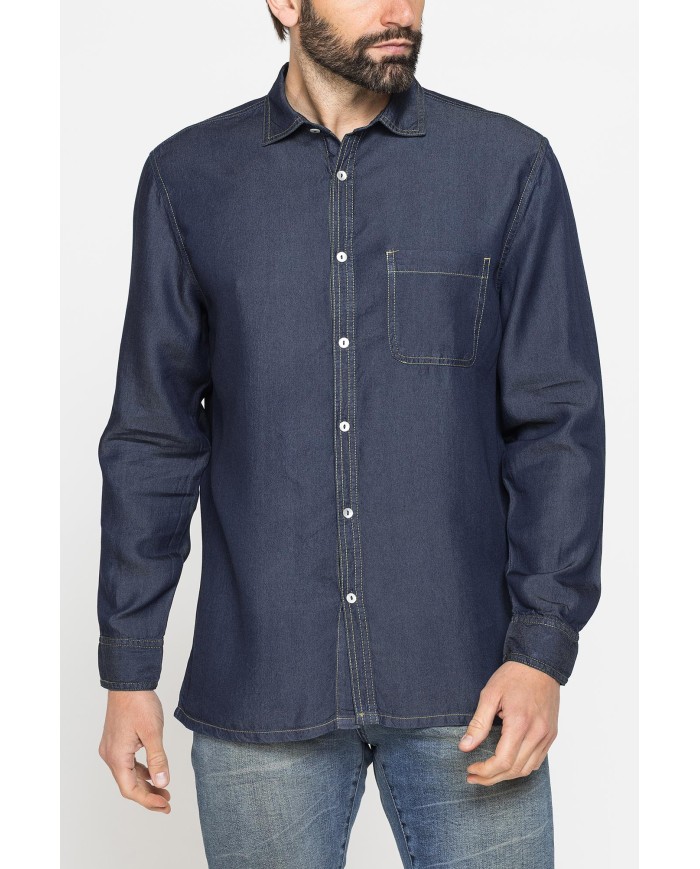 CAMICIA MANICA LUNGA IN LYOCELL EFFETTO DENIM