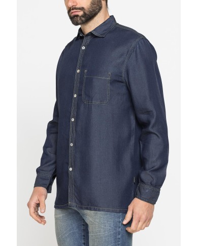 CAMICIA MANICA LUNGA IN LYOCELL EFFETTO DENIM