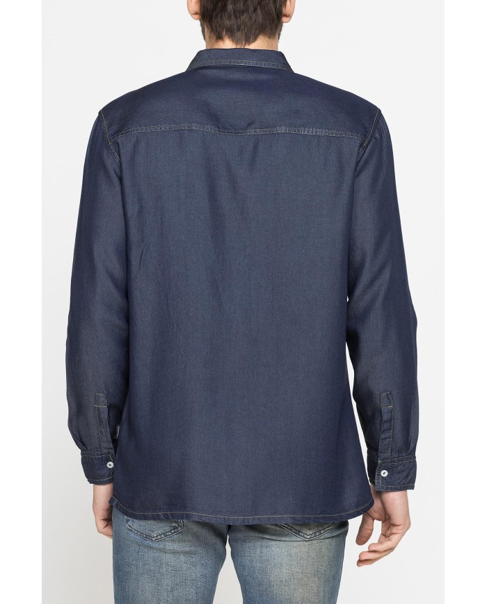 CAMICIA MANICA LUNGA IN LYOCELL EFFETTO DENIM