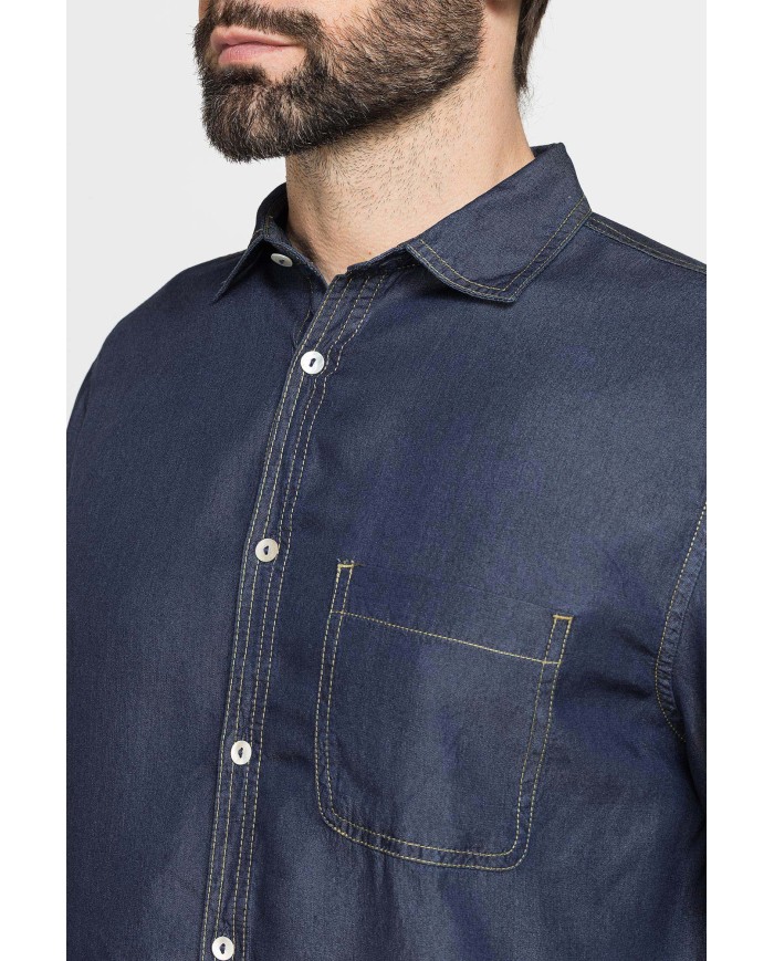 CAMICIA MANICA LUNGA IN LYOCELL EFFETTO DENIM