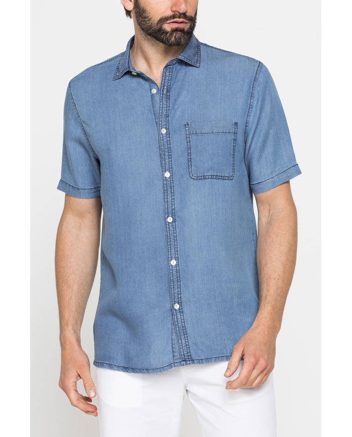 CAMICIA ESTIVA IN LYOCELL EFFETTO DENIM