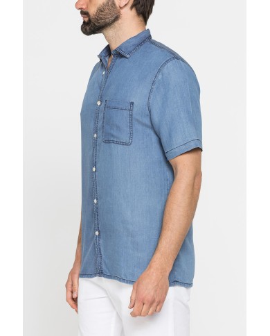 CAMICIA ESTIVA IN LYOCELL EFFETTO DENIM