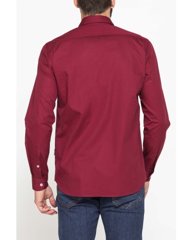 CAMICIA CASUAL DA UOMO IN TWILL DI COTONE E LYOCELL