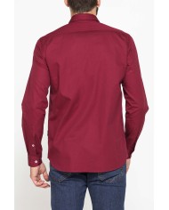 CAMICIA CASUAL DA UOMO IN TWILL DI COTONE E LYOCELL