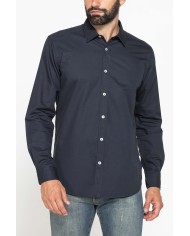 CAMICIA CASUAL DA UOMO IN TWILL DI COTONE E LYOCELL