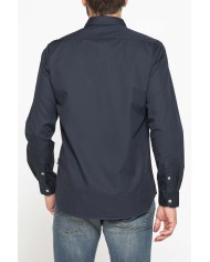CAMICIA CASUAL DA UOMO IN TWILL DI COTONE E LYOCELL
