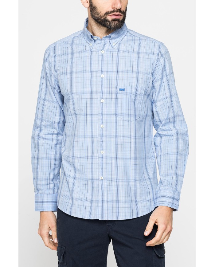 CAMICIA BUTTON-DOWN CON MANICA LUNGA E TASCHINO