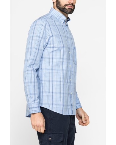 CAMICIA BUTTON-DOWN CON MANICA LUNGA E TASCHINO