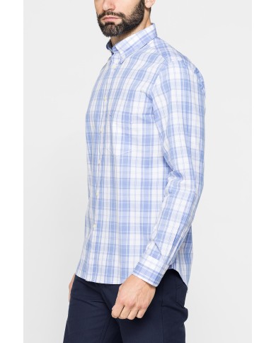 CAMICIA BUTTON-DOWN CON MANICA LUNGA E TASCHINO