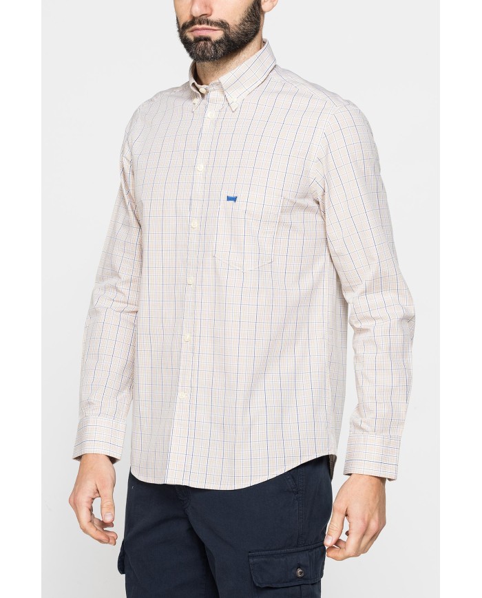 CAMICIA BUTTON-DOWN CON MANICA LUNGA E TASCHINO