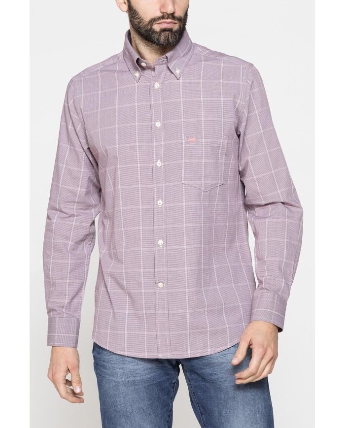 CAMICIA BUTTON-DOWN CON MANICA LUNGA E TASCHINO