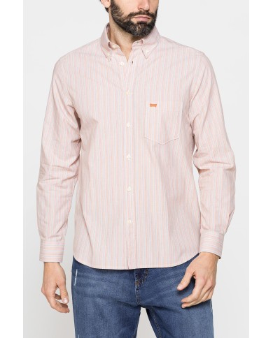 CAMICIA BUTTON-DOWN CON MANICA LUNGA E TASCHINO
