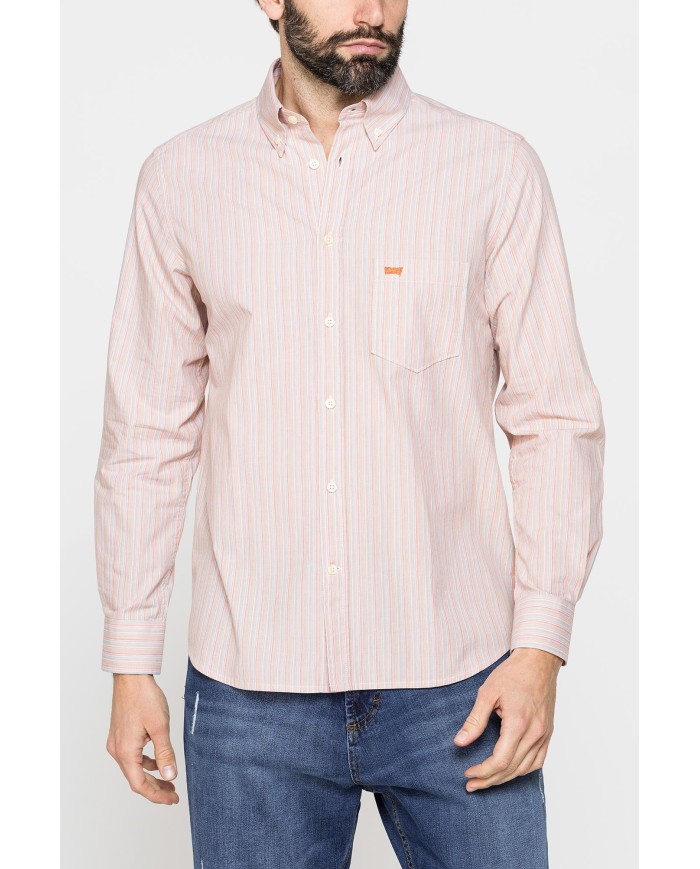 CAMICIA BUTTON-DOWN CON MANICA LUNGA E TASCHINO