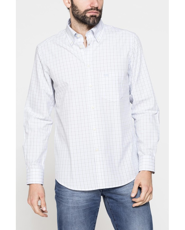 CAMICIA BUTTON-DOWN CON MANICA LUNGA E TASCHINO