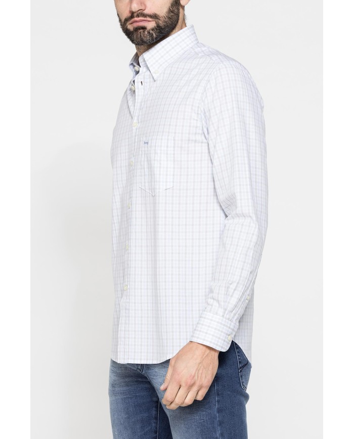 CAMICIA BUTTON-DOWN CON MANICA LUNGA E TASCHINO