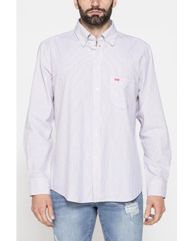 CAMICIA BUTTON-DOWN CON MANICA LUNGA E TASCHINO