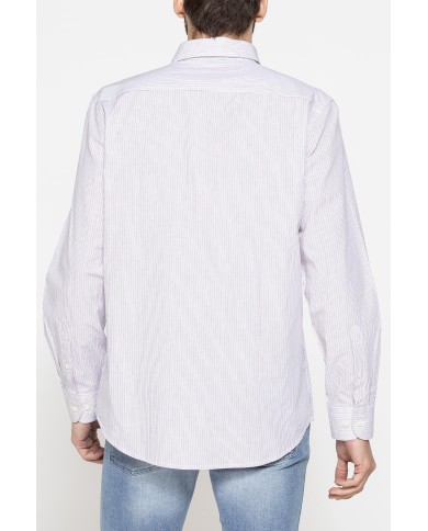 CAMICIA BUTTON-DOWN CON MANICA LUNGA E TASCHINO