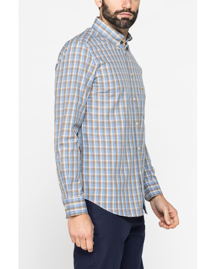 CAMICIA BUTTON-DOWN CON MANICA LUNGA E TASCHINO