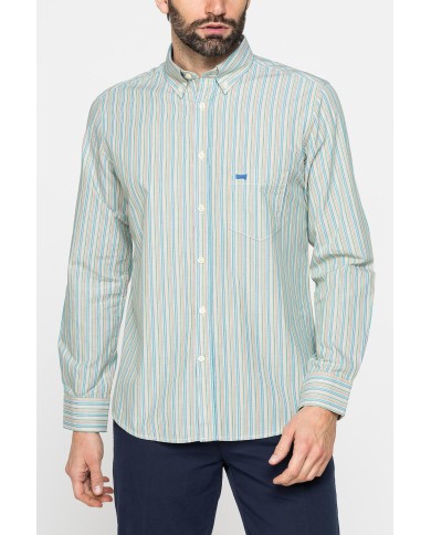 CAMICIA BUTTON-DOWN CON MANICA LUNGA E TASCHINO