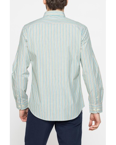 CAMICIA BUTTON-DOWN CON MANICA LUNGA E TASCHINO