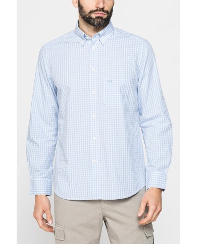 CAMICIA BUTTON-DOWN CON MANICA LUNGA E TASCHINO