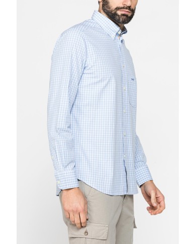 CAMICIA BUTTON-DOWN CON MANICA LUNGA E TASCHINO