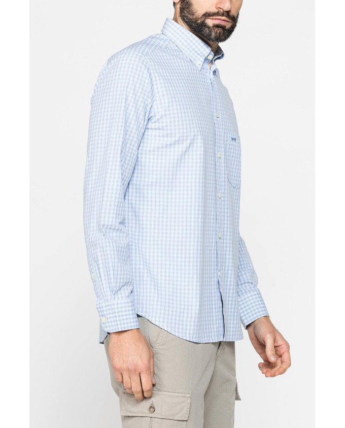 CAMICIA BUTTON-DOWN CON MANICA LUNGA E TASCHINO