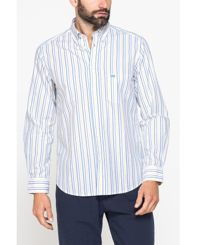 CAMICIA BUTTON-DOWN CON MANICA LUNGA E TASCHINO