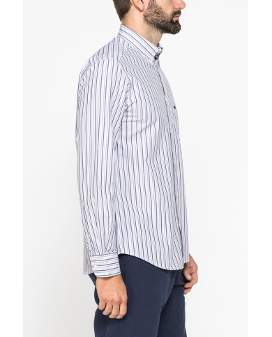 CAMICIA BUTTON-DOWN CON MANICA LUNGA E TASCHINO
