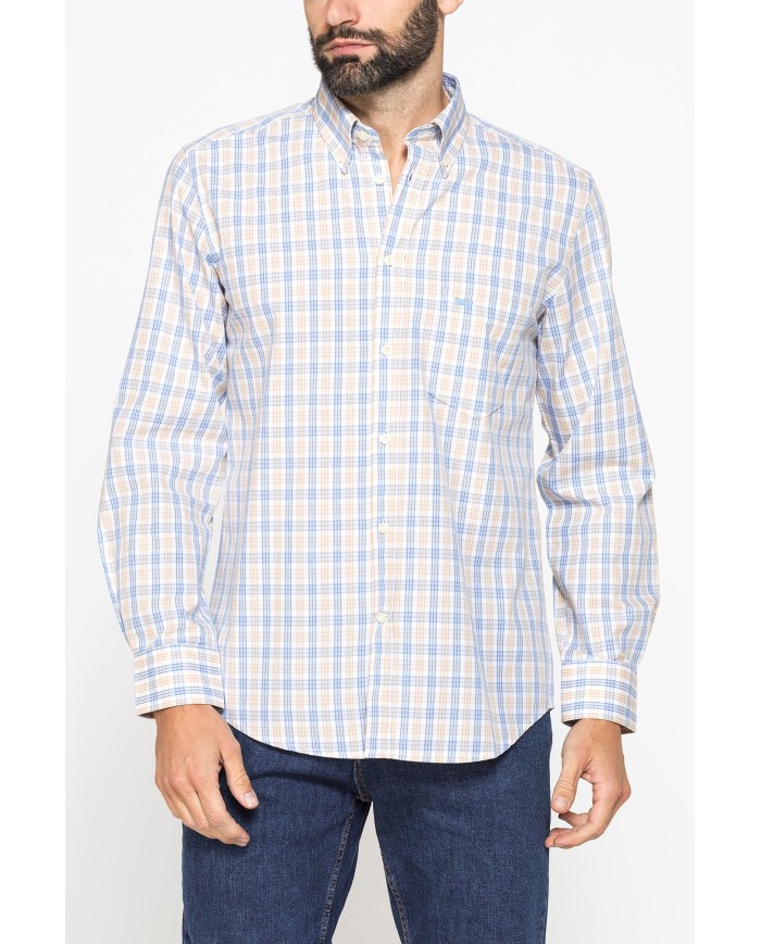 CAMICIA BUTTON-DOWN CON MANICA LUNGA E TASCHINO